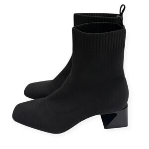 VIVAIA Square-Toe Water Repellent Bootie in Black size 38 (US 7-7.5)